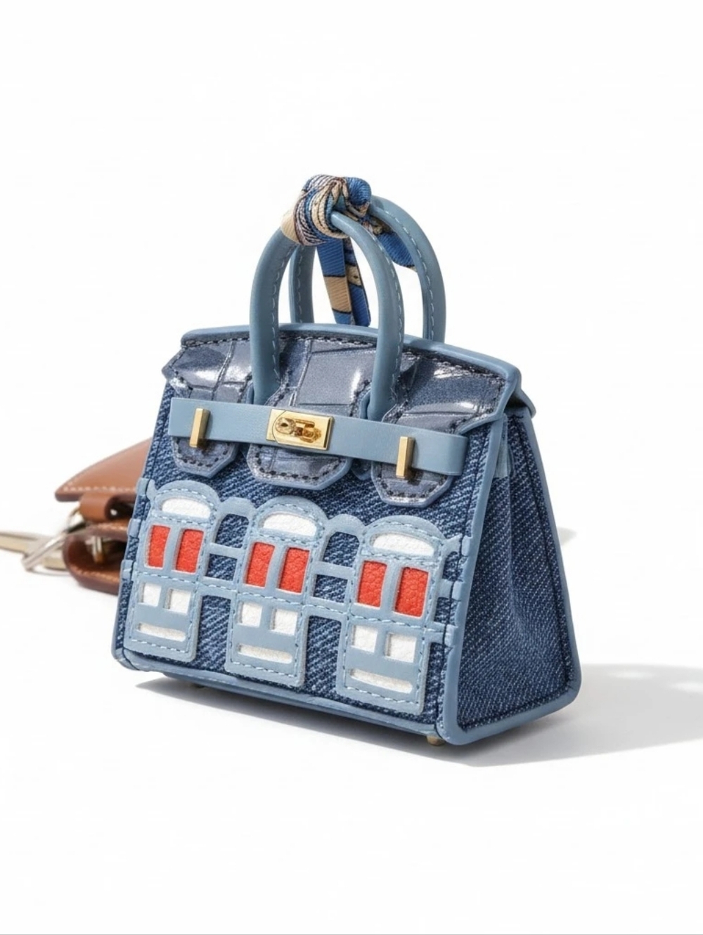 Bag Charm AirPods Case - Denim